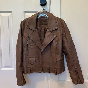 Blank NYC Taupe Leather Jacket